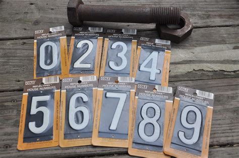 metal house numbers for sale|reflective metal house number signs.